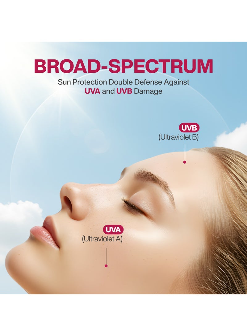 6SKINS Daily Defence SUN SCREEN SPF 50+ PA+++ for Broad Spectrum UVA/UVB | Titanium Dioxide & Zinc Oxide Sun cream | Collagen-Boosting Face Moisturizer with No-White Cast, Lightweight Non Greasy 80ml - Image 2