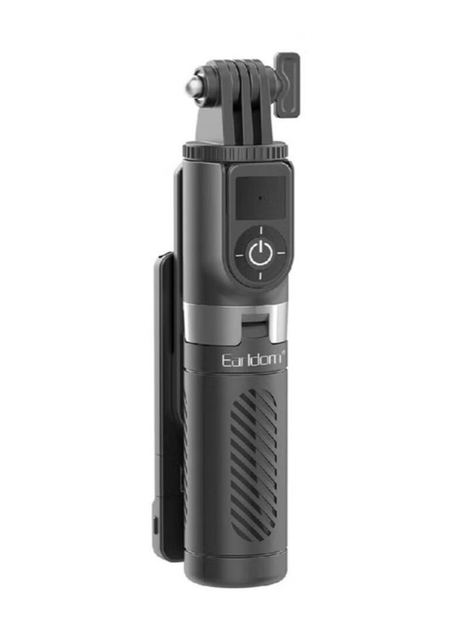 Earldom ET-ZP26 Bluetooth Remote Control Monopod Selfie & Mini Tripod with Fill Light for Live Broadcast, Black - Image 1