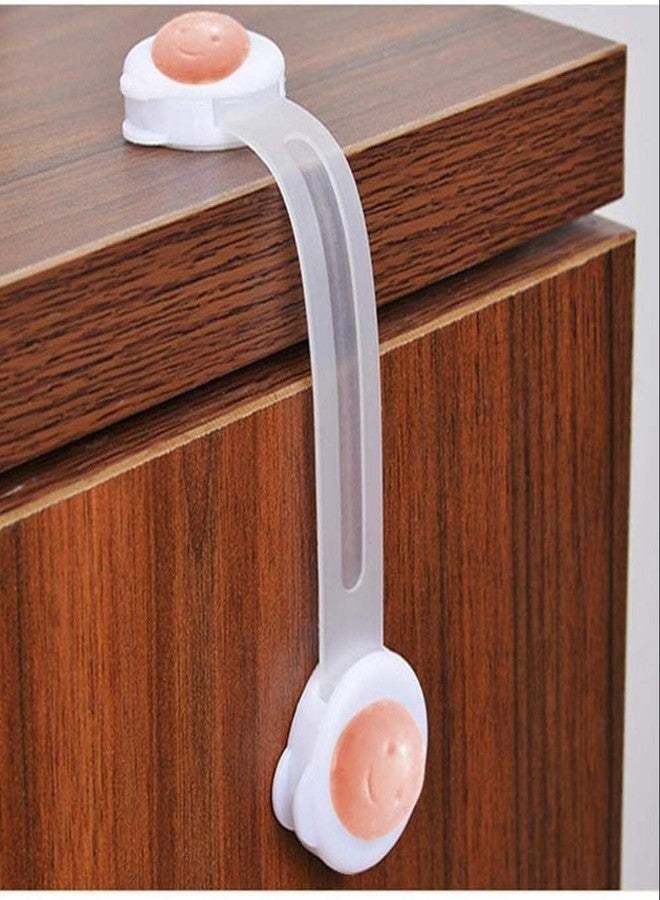 HUNCHA Baby Safety Flexible Door Cabinet Locks, Childproof Door Latch for Protecting Kids Toddler Proofing, Big Adhesive Locks, for Drawer Cupboards Fridge Oven Closet & Pantry, Random Color, 2 Pcs - Image 5