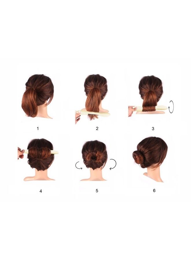 BEAUTÉ GALLERIA Beaute Galleria 4 Pieces Black Magic Hair Bun Maker Foam Sponge Bun Twist Shaper Hair Donuts Chignon Ballet Sock Bun (2 Large and 2 Small) - Image 4