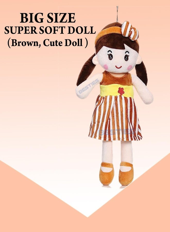 جلانس دمية غلانس الناعمة واللطيفة ذات المظهر الجميل | ألعاب محشوة جذابة | اجذب انتباهك بدمية ليتل دارلينغ (دمية بنية لطيفة 80 سم) - Image 3