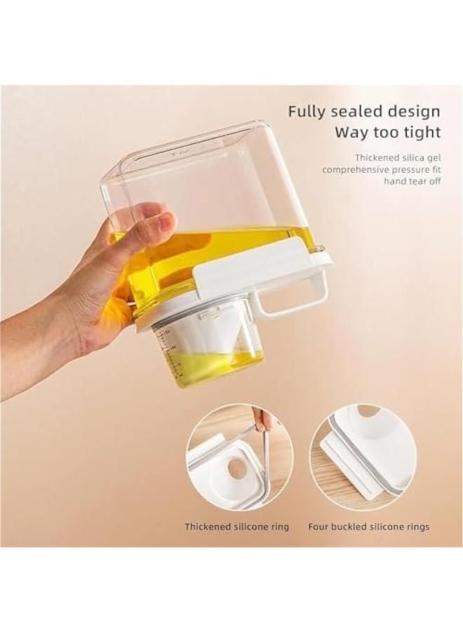 هوكور HOOKOR Rice Storage Container, Food Storage Containers with Lids, Measuring Cup Clear,Grain and Miscellaneous Grain Storage Tank, Tea and Dried Fruit Storage Tank, Sealed tank (2300ML) - Image 4