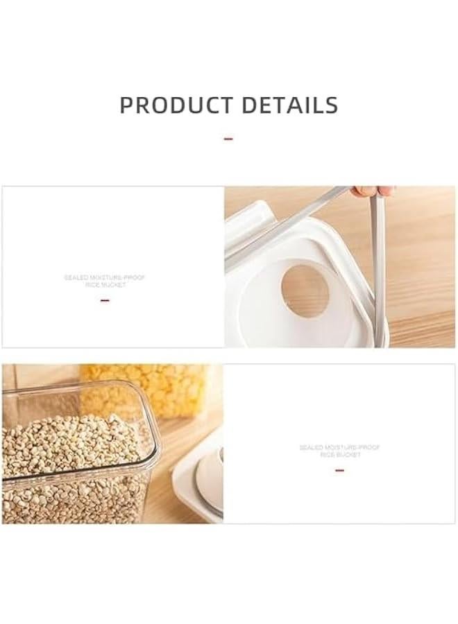 هوكور HOOKOR Rice Storage Container, Food Storage Containers with Lids, Measuring Cup Clear,Grain and Miscellaneous Grain Storage Tank, Tea and Dried Fruit Storage Tank, Sealed tank (2300ML) - Image 5