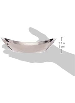 KEDGE Kedge Stainless Steel Hammered Finish Cutting Oval Bread Basket, Small  - Image 2