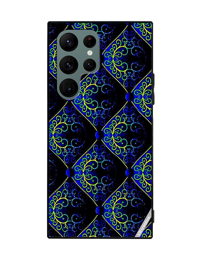VR CREATIVE Protective Case Cover For Samsung Galaxy S22 Ultra 5G Fractal Abstract Design Multicolour - Image 1