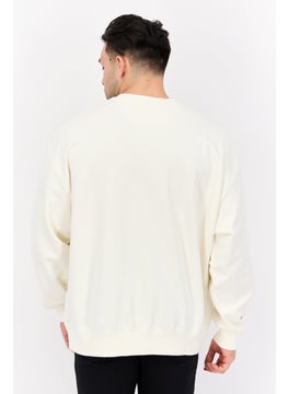 Wrangler Men Crew Neck Long Sleeve Graphic Sweatshirt, Off White Combo  - Image 4