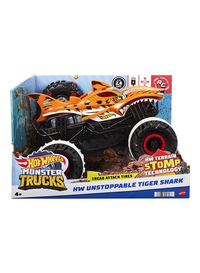 Hot Wheels Hw R/C 1:15 Monster Truck Tiger Shark - Image 1