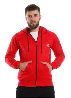 Caesar Mens Plain Hoodie With Zippper  - Image 1