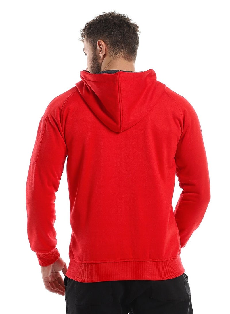 Caesar Mens Plain Hoodie With Zippper - Image 3