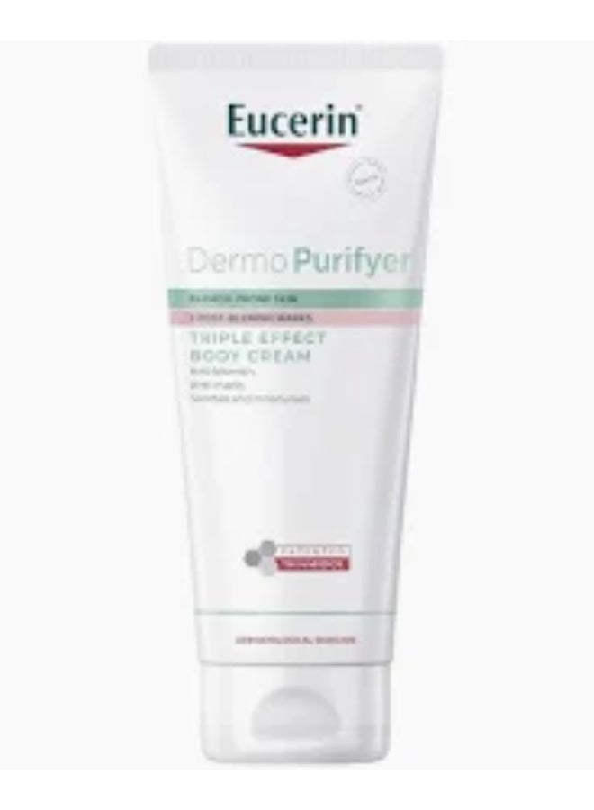 Eucerin Dermopurifyer Triple Effect Body Cream, Anti-Blemish And Anti-Marks, Soothes And