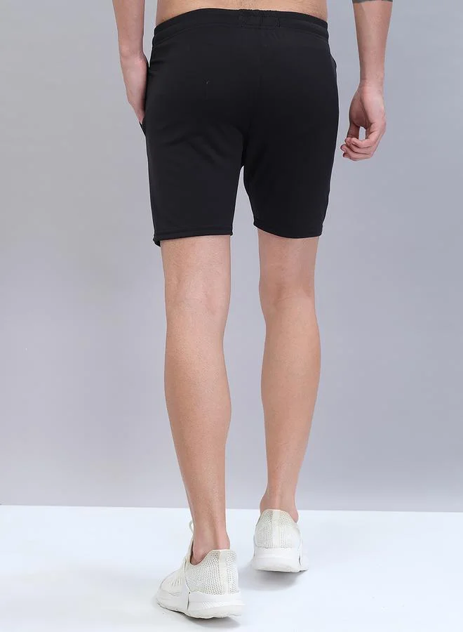 Technosport Solid Slim Fit Shorts by Styli