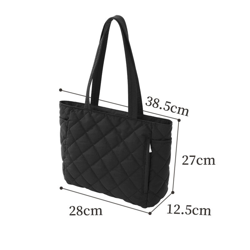 Beilian Women's Large Capacity Diamond Quilted Tote Bag - Image 3