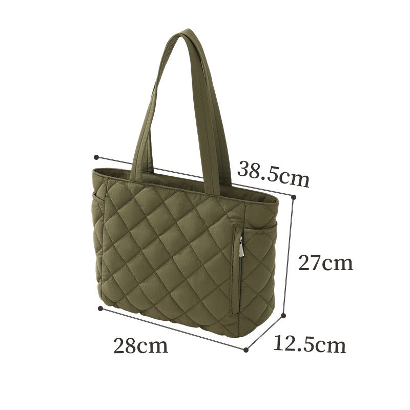 Beilian Women's Large Capacity Diamond Quilted Tote Bag - Image 1