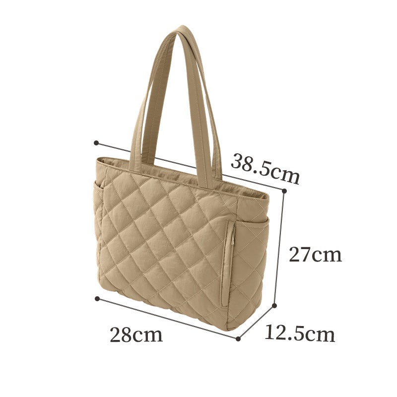 Beilian Women's Large Capacity Diamond Quilted Tote Bag - Image 4