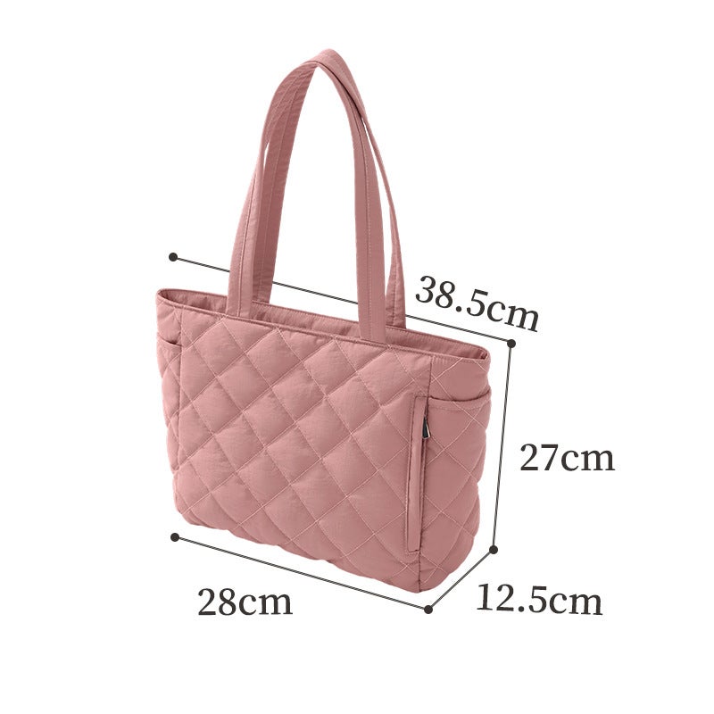 Beilian Women's Large Capacity Diamond Quilted Tote Bag - Image 2
