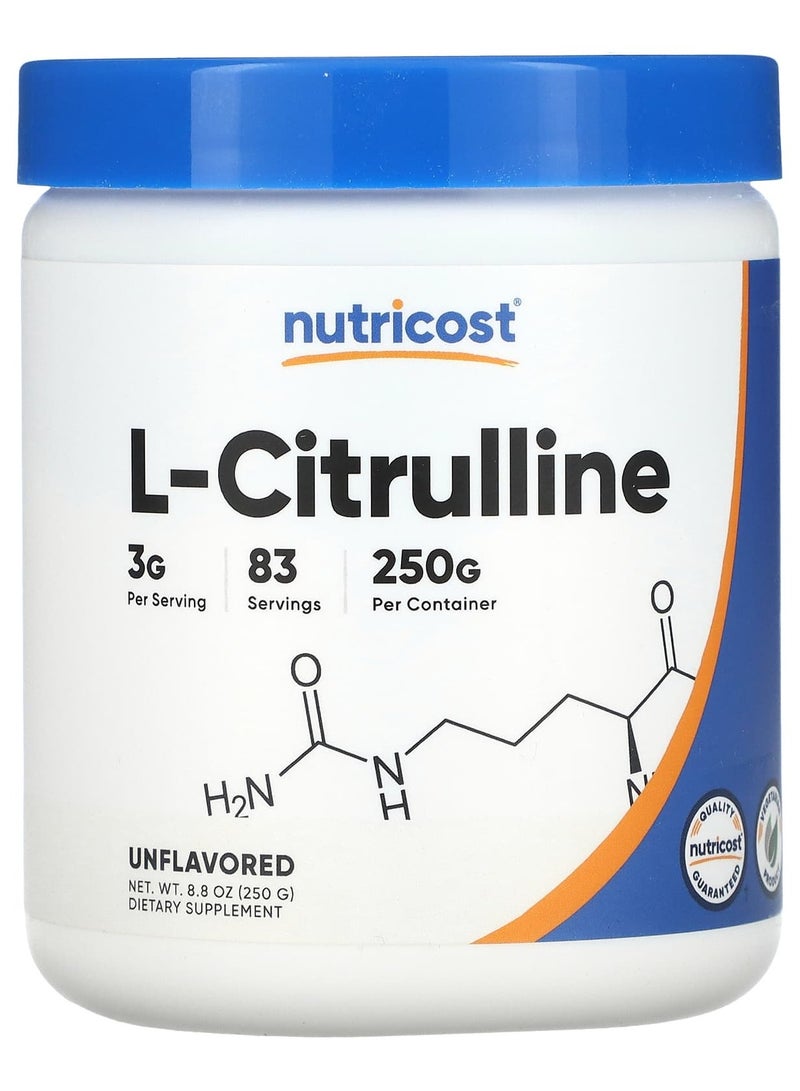 Nutricost L-Citrulline, Unflavored, 8.8 oz (250 g)