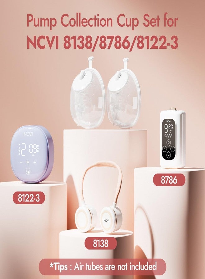 NCVI Collection Cup Accessories for Wearable Breast Pump 8138/8787/8786/8122-3, 5oz Breast Milk Cups Match with 21/24 Silicone Flanges Compatible with medela/momcozy/Spectra, 2 Pack - Image 2