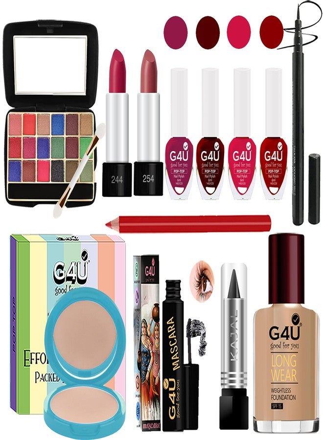 G4U Glam Goddess: All-in-One Starter Makeup Set for Girls & Women -(Pack of- 13pcs) A64 - Image 2