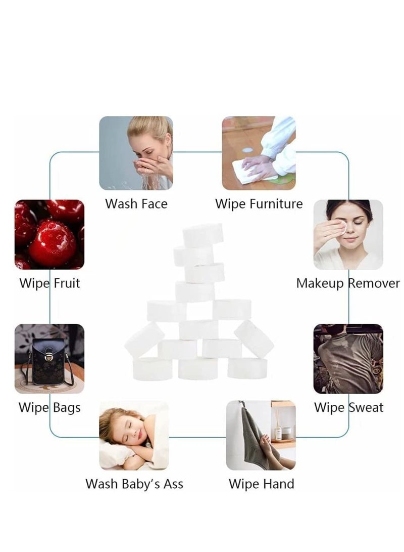 Y&D Mini Compressed Towel 100pcs, Disposable Face Towels, Towels for Camping, Soft Hand Wipe, Portable Cotton Coin Tissue Travel/Home/Outdoor Activities - Image 2