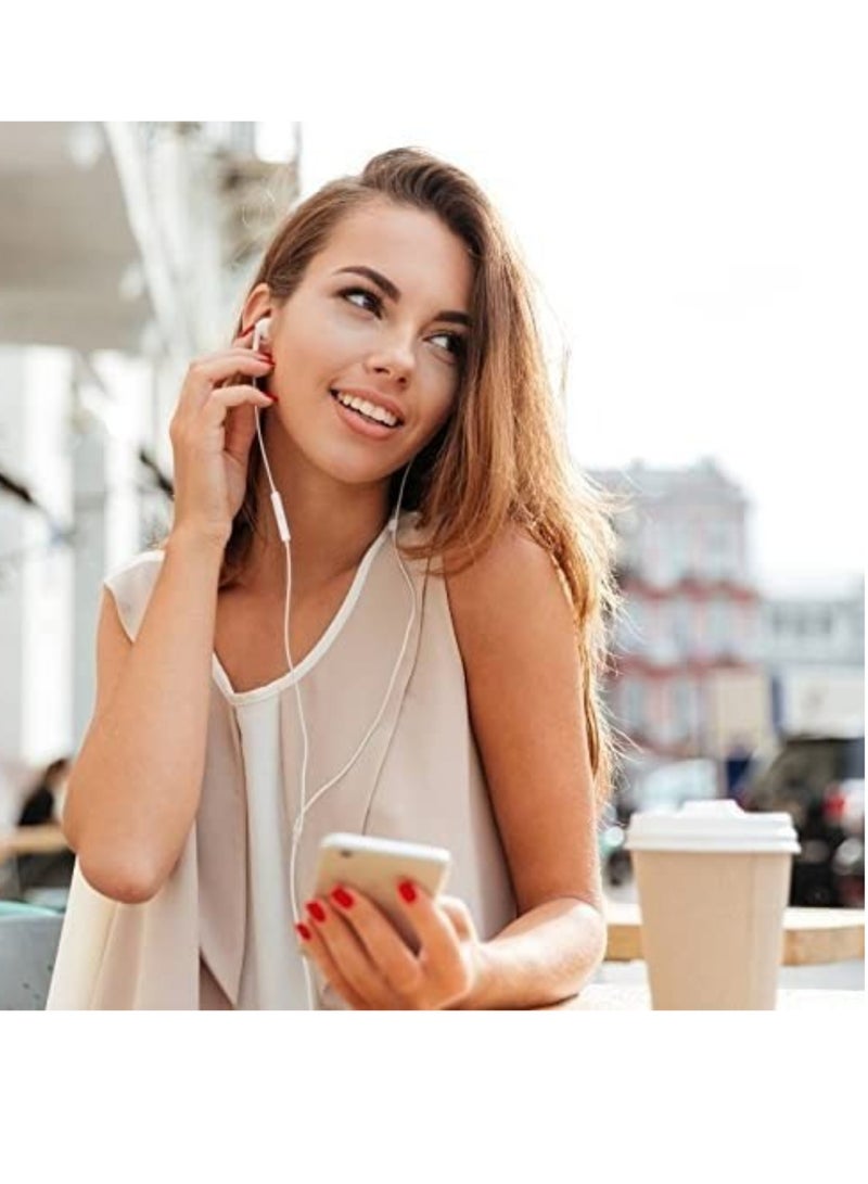 سماعة أذن سلكية 3.5 مم، ثلاث ترددات لتجربة سمعية أوضح، بيضاء، سماعة عالمية، ميكروفون مدمج، وحدات تحكم مدمجة. متوافقة مع أندرويد وآيفون،  - Image 4