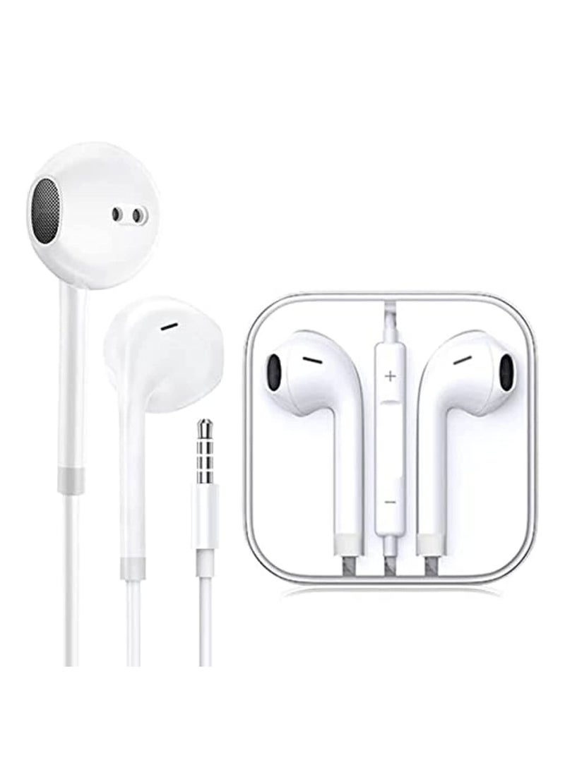 سماعة أذن سلكية 3.5 مم، ثلاث ترددات لتجربة سمعية أوضح، بيضاء، سماعة عالمية، ميكروفون مدمج، وحدات تحكم مدمجة. متوافقة مع أندرويد وآيفون،  - Image 1