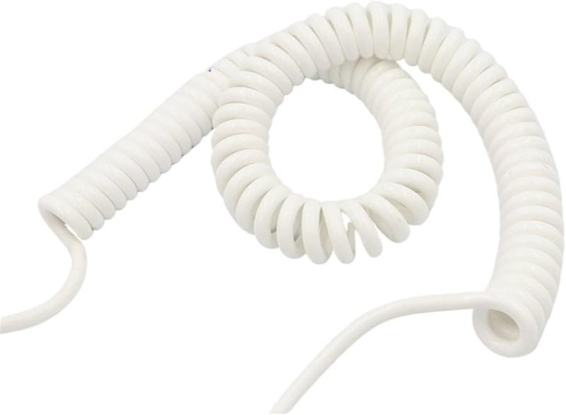 8 نواة 26AWG كابل تمديد ملون أبيض ملفوف زنبركي يمتد 5 متر سلك تلسكوبي - Image 3