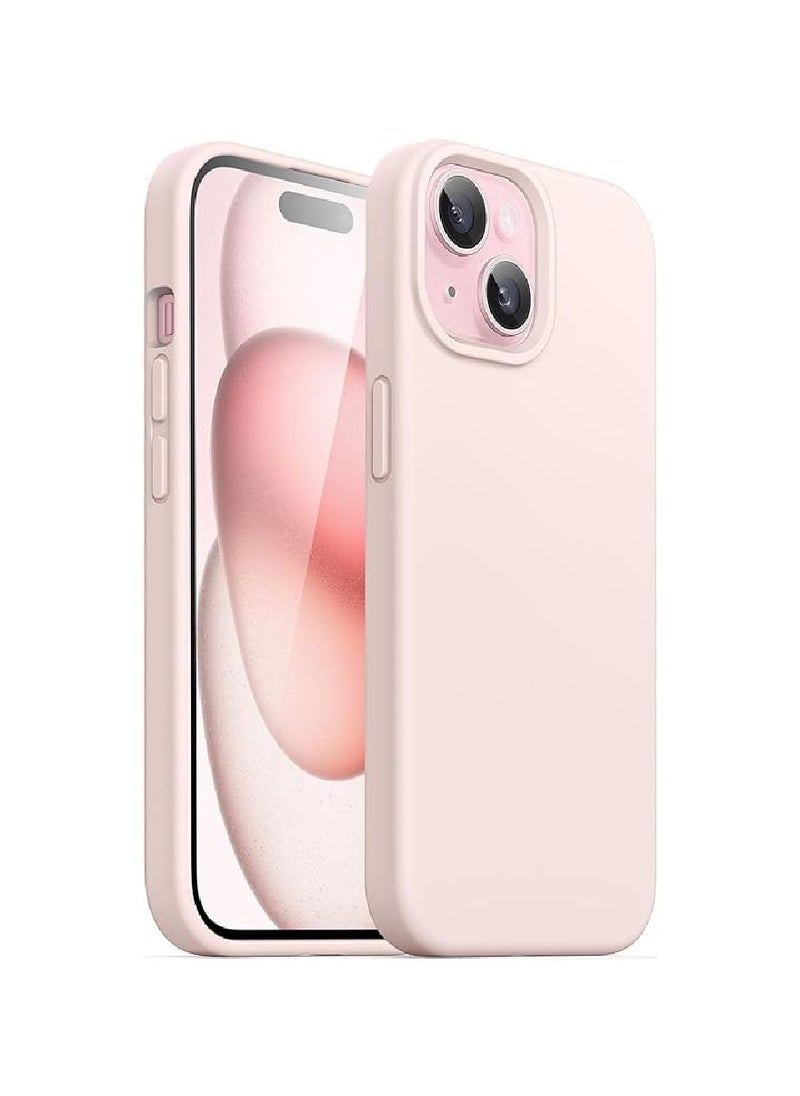 Yuwell - iPhone 15 Plus Case Silicone Phone Case Shockproof Protective Case Cover Anti-Scratch Microfiber Lining 4 Layers Ultra Slim iPhone Case 6.7 Inch iPhone 15 Plus Silicone Case Misty Rose - Image 1