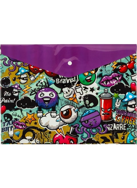 Snap File A4 Graffiti Patterned