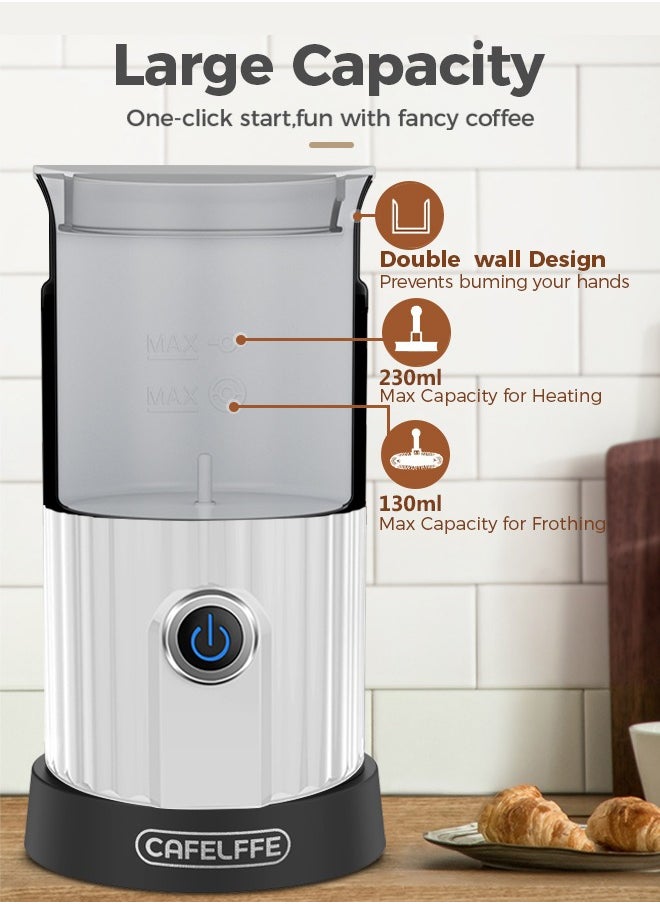 Cafelffe - 4 In 1 Capsule Coffee Machine Hot Cold Coffee Maker With Electric MIlk Frother Set White - Image 1