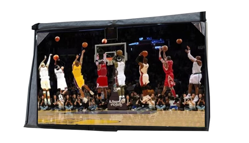 acoveritt Outdoor 55" TV Set Cover,Scratch Resistant Liner Protect LED Screen Best-Compatible with Standard Mounts and Stands (Light Gray) - Image 1
