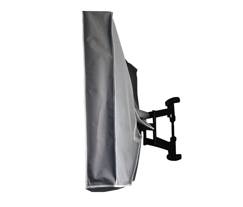 acoveritt Outdoor 55" TV Set Cover,Scratch Resistant Liner Protect LED Screen Best-Compatible with Standard Mounts and Stands (Light Gray) - Image 3