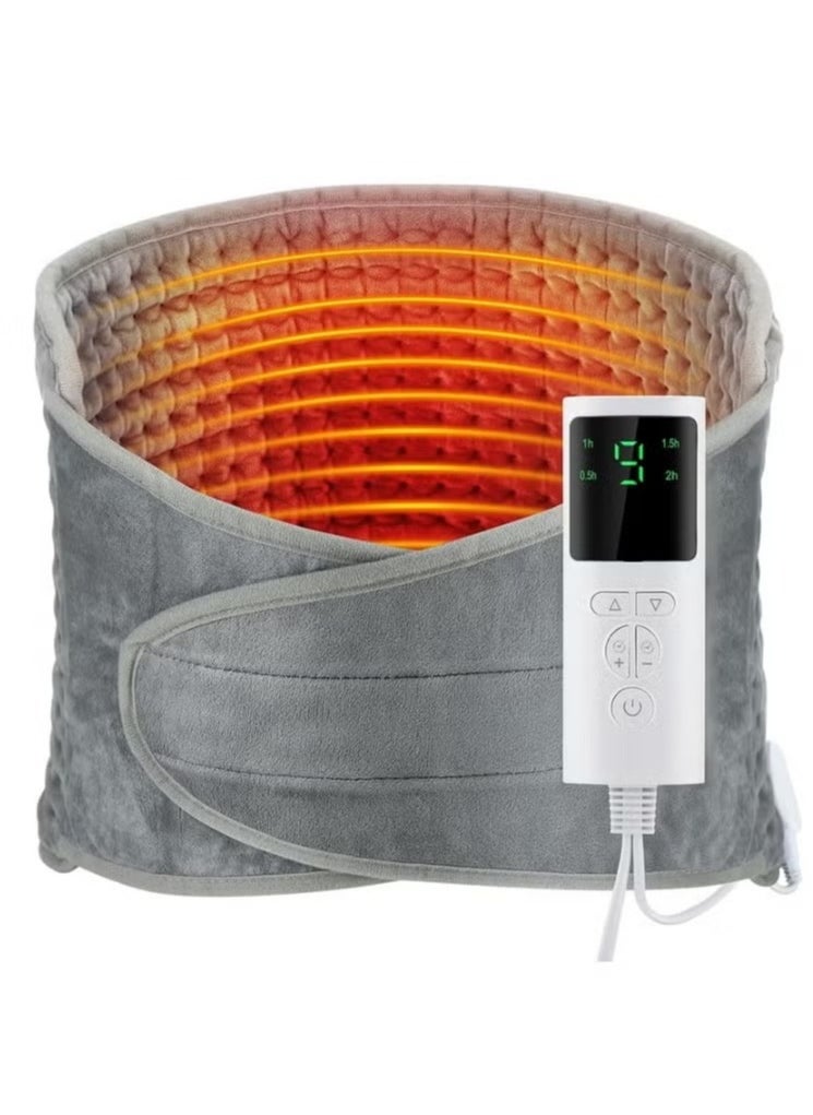 EzzySo Electric Waist Heating Belt Multifunctional Heating Pad Waist Heated Pad With LCD Controller Electric Heating Pad For Period Back Pain And Cramps Relief 