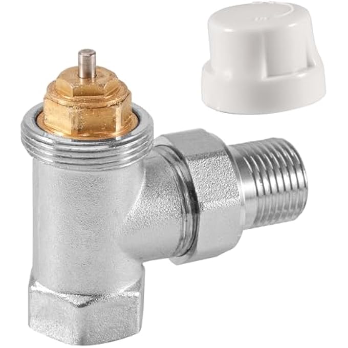 G1/2 THERMOSTATIC VALVE, CONTINUITY VALVE 1/2 INCH, RETURN FITTING WITH THREADED CONNECTION, HEATING VALVE, RADIATOR VALVE, THERMOSTATIC HEAD TEMPERATURE CONTROL VALVE FOR RADIATORS, HEATING - Image 2