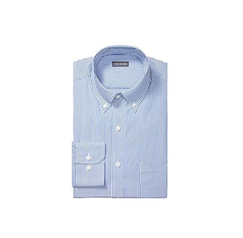 Van Heusen Men's Pinpoint Stripe, Blue, 16" Neck 36"-37" Sleeve - Image 1