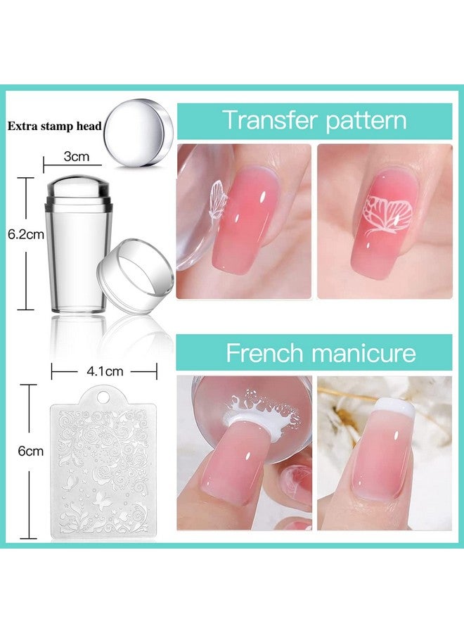 Biutee Nail Stamping Plates Set 15 Pcs Nail Art Stamper Scraper Storage Bag Gift Box Nail Stamp Template Kit Lace Flower Butterfly Star Holiday Sports Design Nail Image Plate - Image 3