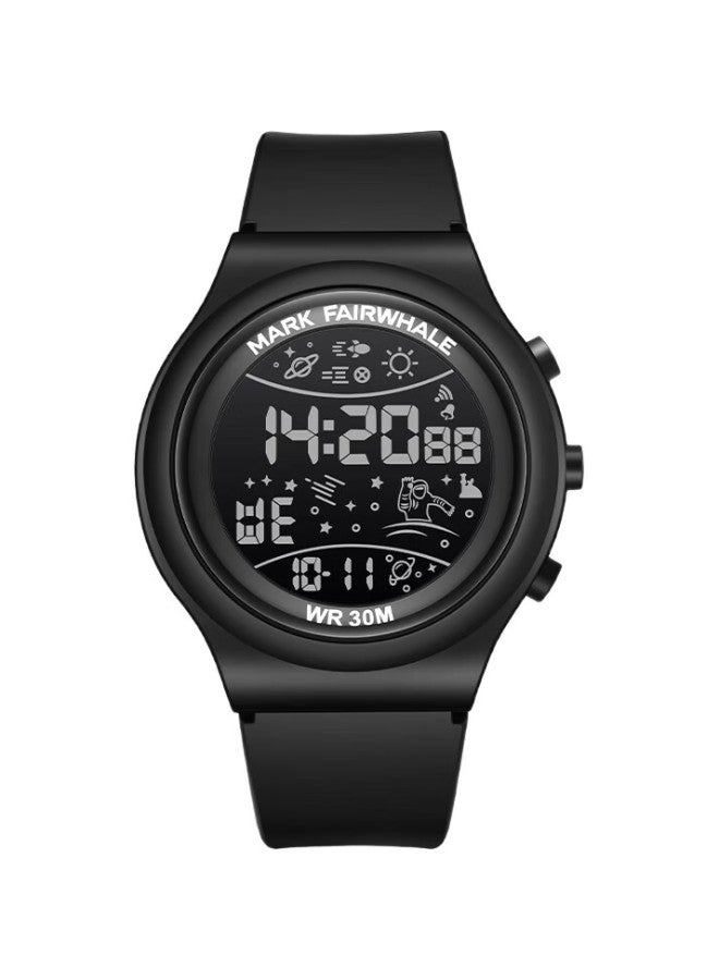 FAIRWHALE (Fairwhale) Men'S Sports Watch Student Fashion Led Smart Electronic Energy Watch Alarm Clock Timing Night Light Waterproof Wristwatch 4440 - Image 2