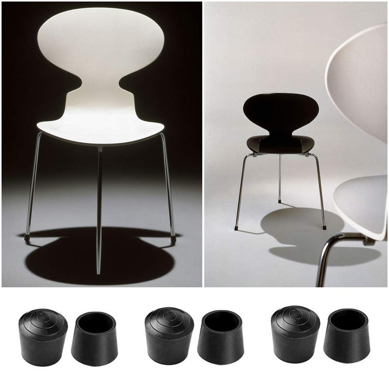 Vankcp 50Pcs Chair Leg Cap Tips,Vankcp 7/8 Inch Rubber Black Round Anti Slip Caps Chair Legs For Table Folding Chairs (50Pcs) - Image 2