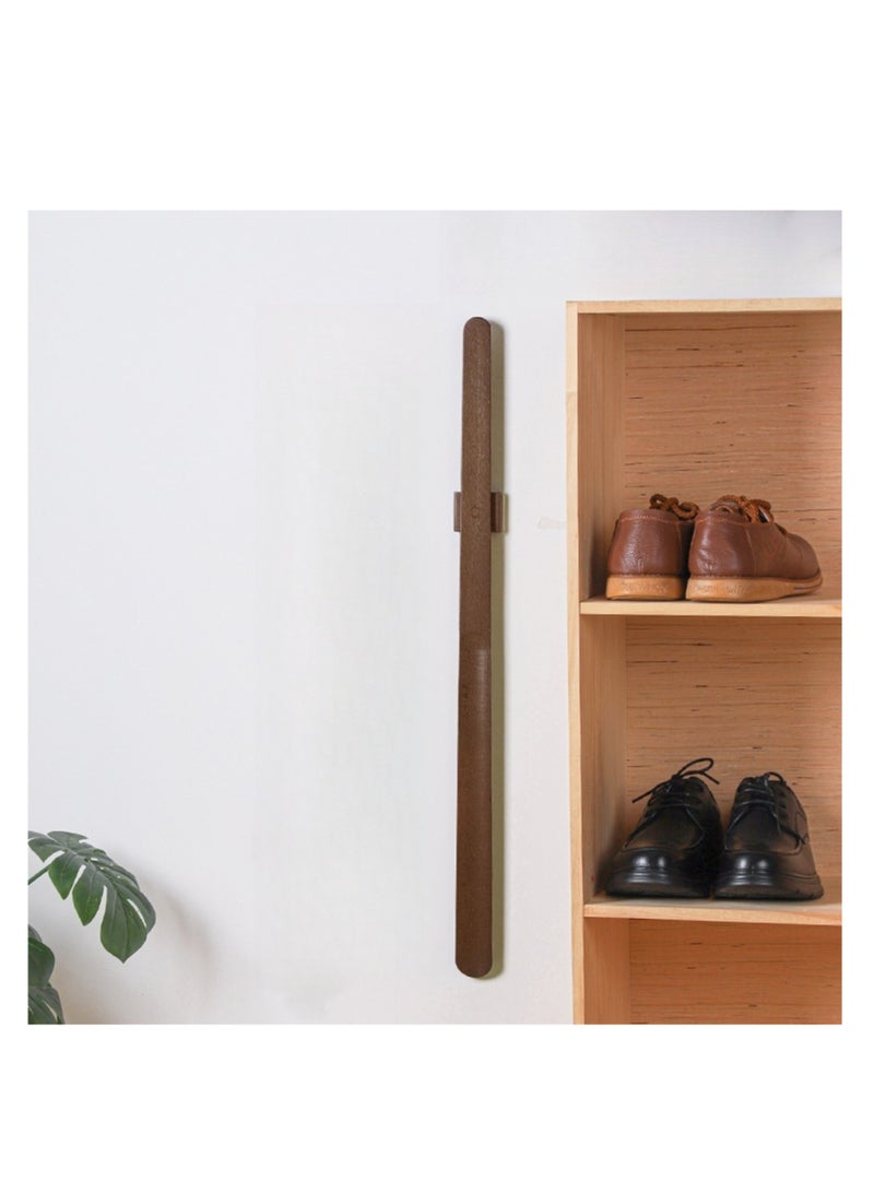 NOVOLAN Magnetic Shoe Horn Shoehorn, Household Long-Handle Shoe Lifter, Shoe Wearer for Pregnant Women & Elderly, Super Long Handle to Put on Shoes Without Bending Over (Walnut, 70cm) - Image 1