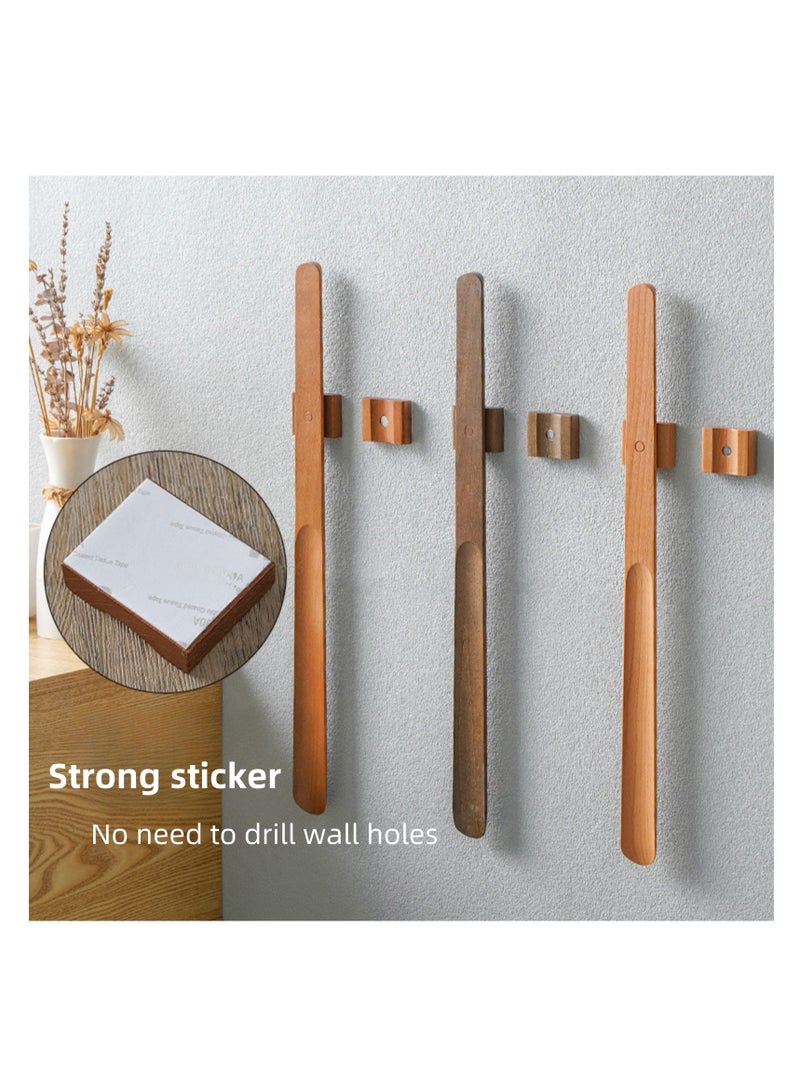 NOVOLAN Magnetic Shoe Horn Shoehorn, Household Long-Handle Shoe Lifter, Shoe Wearer for Pregnant Women & Elderly, Super Long Handle to Put on Shoes Without Bending Over (Walnut, 70cm) - Image 3