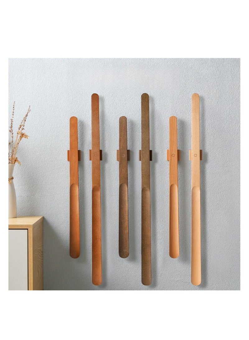 NOVOLAN Magnetic Shoe Horn Shoehorn, Household Long-Handle Shoe Lifter, Shoe Wearer for Pregnant Women & Elderly, Super Long Handle to Put on Shoes Without Bending Over (Walnut, 70cm) - Image 2