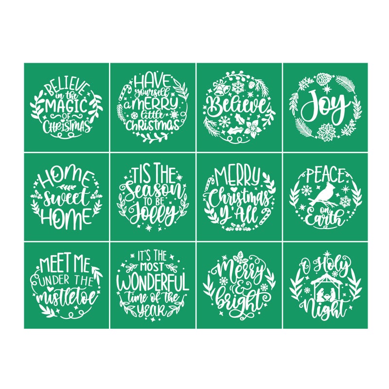 JAJADO Small Christmas Stencil Reusable Silk Screen Stacter for Coffee Bar Office Indoor Outdoor Holiday Home Decor - Image 3
