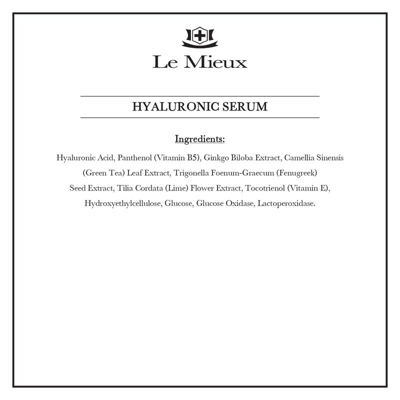 Le Mieux Hyaluronic Serum - Concentrated Hyaluronic Acid Facial Hydration Complex, Anti Aging Moisture with No Parabens or Sulfates (1 oz / 30 ml) - Image 4