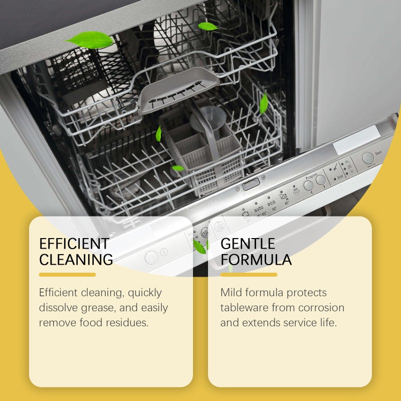 Jaysuing Dishware Detergent Tablets Kitchen Tableware Decontamination Degreasing Fresh Gentle Cleaning Dishes Cleaning Tablets - Image 3
