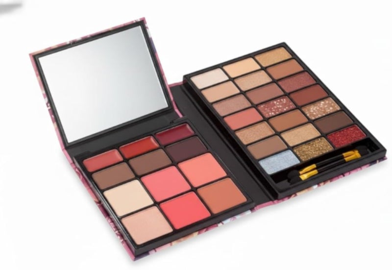 Colors Colorful Eyeshadow Palette Makeup,Rose Gold Brown Nude Matte Shimmer Eye Shadow Powder Palette,Naturing-Looking Long Lasting Waterproof-brown cover - cover -N1-33 COLORS