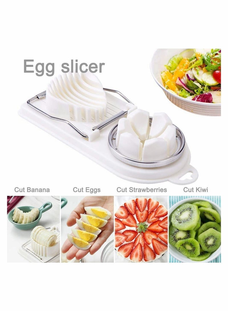 Excefore Egg Slicer, Egg Slicer for Hard Boiled Eggs, Stainless Steel Wire Egg Slicer,with 2 Slicing Styles, Heavy Duty Aluminium Egg Cutter Dishwasher Safe for Egg Strawberry Soft Fruit  - Image 4