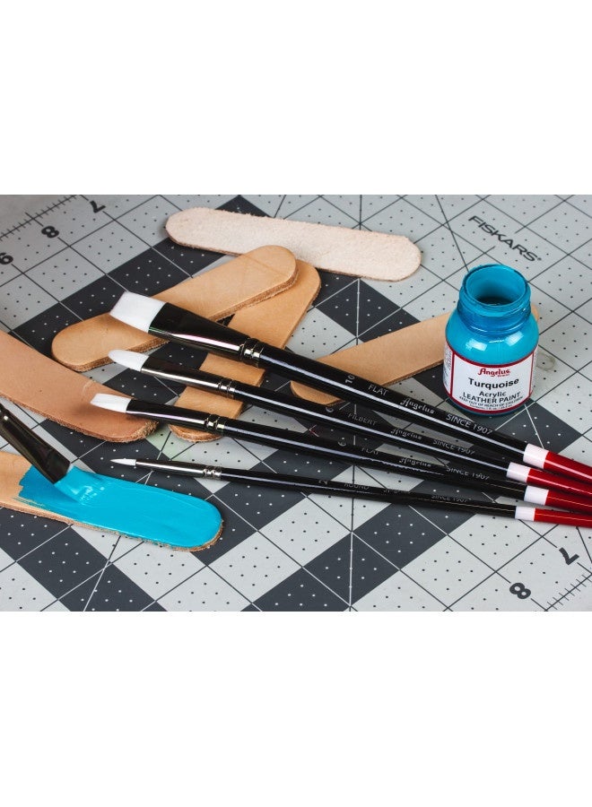 Angelus Angelus Paint Brush Set Round Flat Angular Artist Acrylic Paint Brush Set Shoe Paint Brush Set (5 Pieces)  - Image 1
