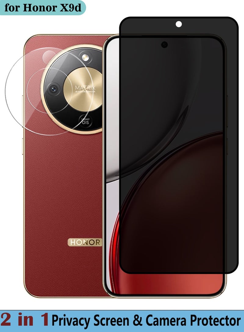 Youque 2 in 1 Honor X9d 5G Privacy Screen & Camera Protector - High Transparency Full Coverage Shield for Scratch & Impact Protection - Image 1