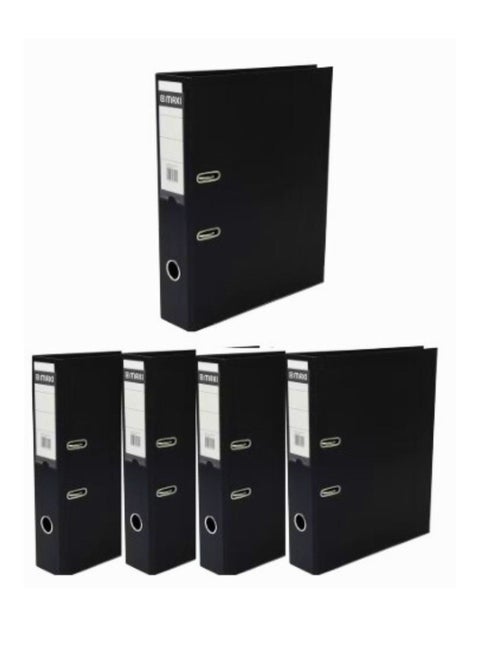 5-Piece Office Box File Broad Black