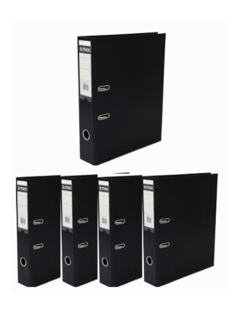 5-Piece Office Box File Broad Black