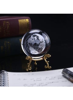 Hediyesahibi Decorative Metal Footed Globe 3D Glass Globe  - Image 1